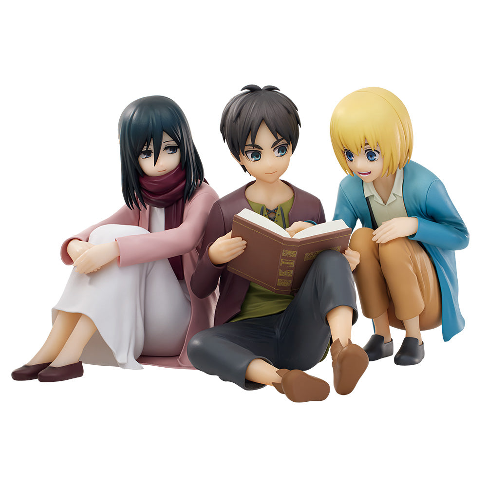 Eren Mikasa e Armin Childhood Ver Ichiban Kuji Action Figure