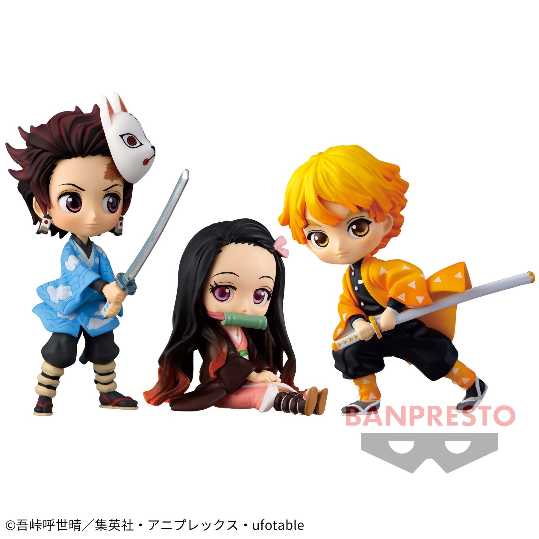 Tanjiro Kamado / Nezuko Kamado / Zenitsu Agatsuma Qposket Petit vol.1 Bandai Banpresto Action Figure