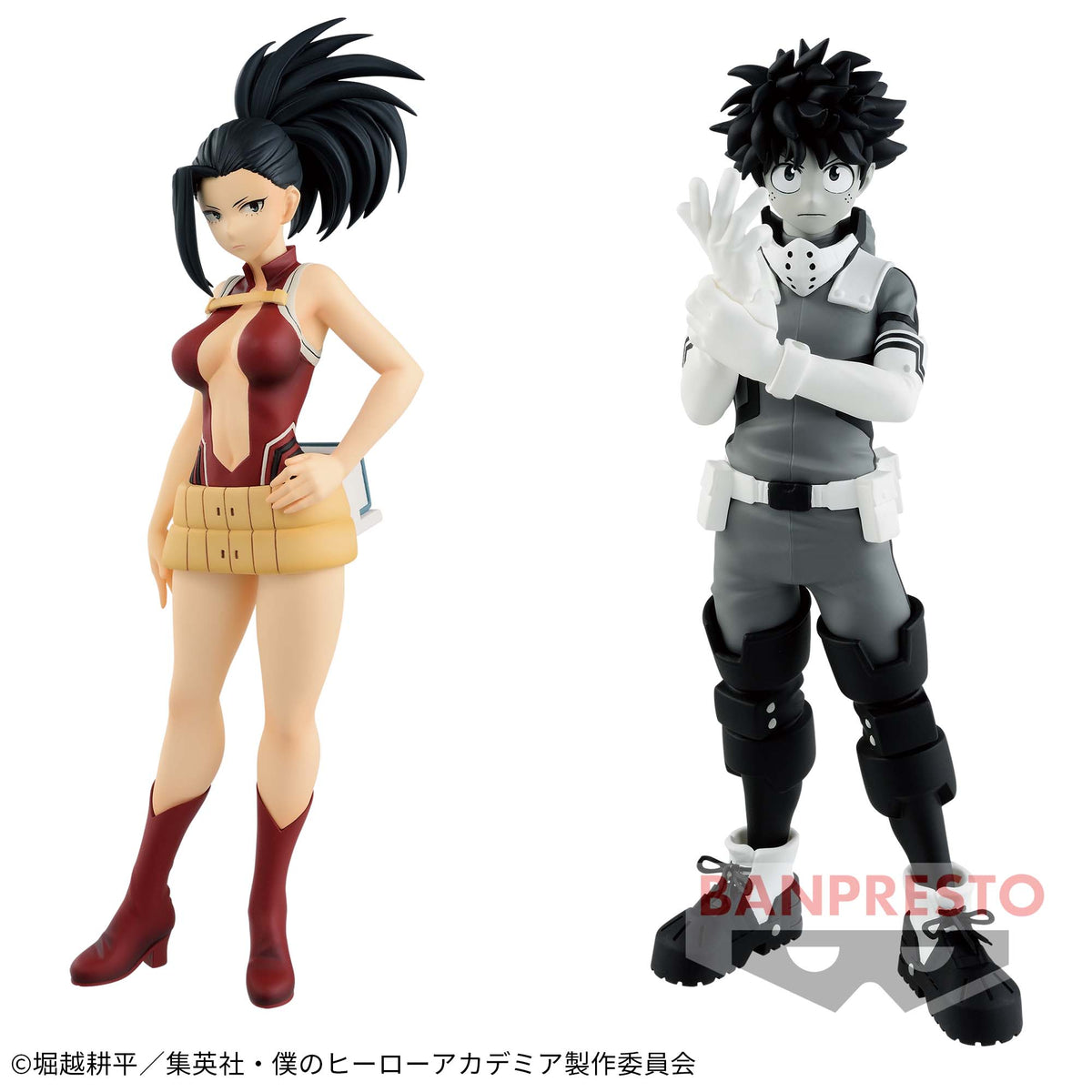 Momo Yaoyorozu & Izuku Midoriya Black & White Age of Heroes Bandai Banpresto Action Figure