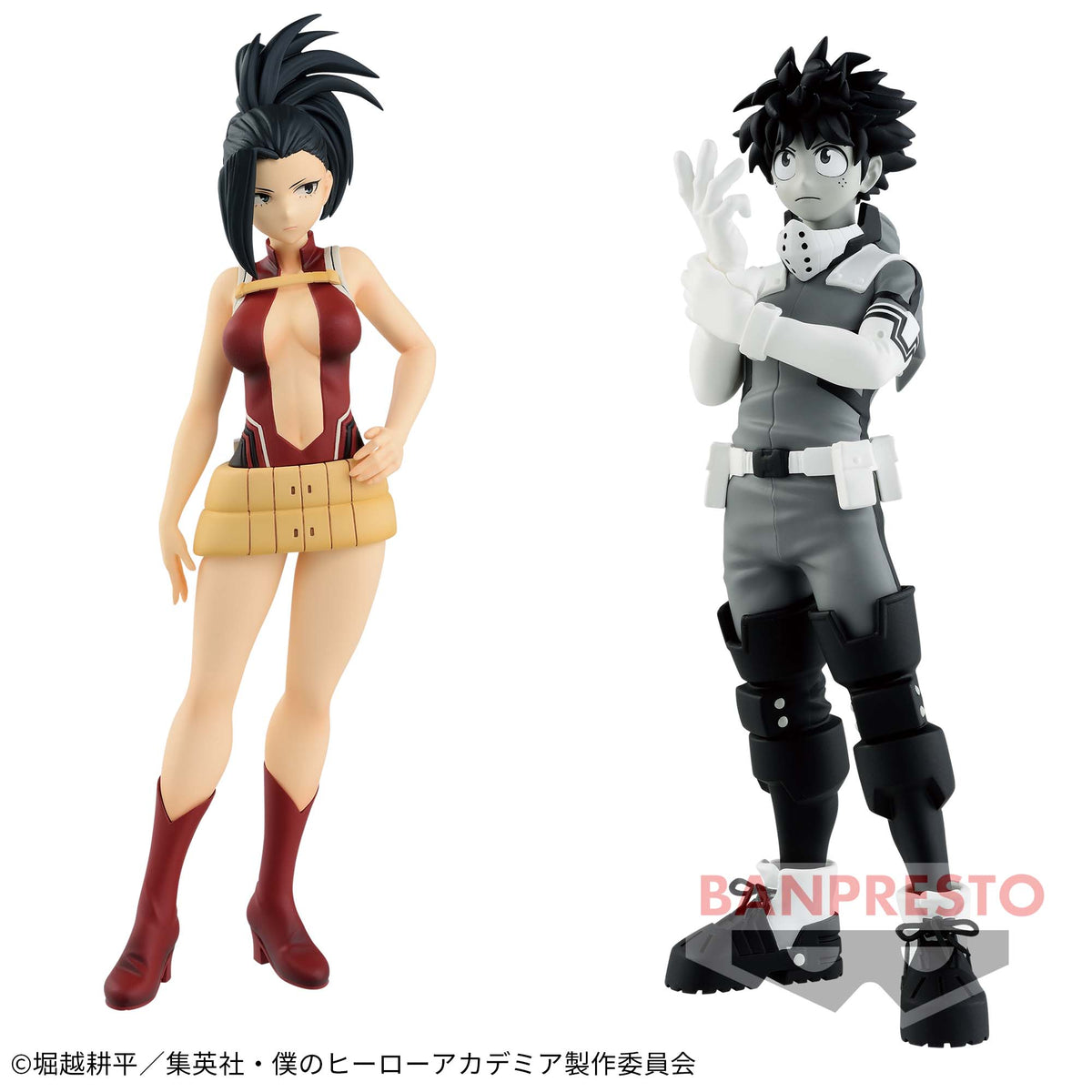 Momo Yaoyorozu & Izuku Midoriya Black & White Age of Heroes Bandai Banpresto Action Figure