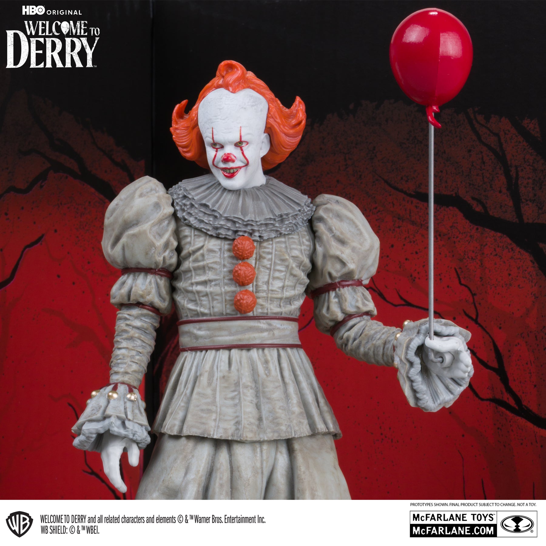 Pennywise Welcome to Derry Movie Maniacs Gold Label McFarlane Toys Action Figure