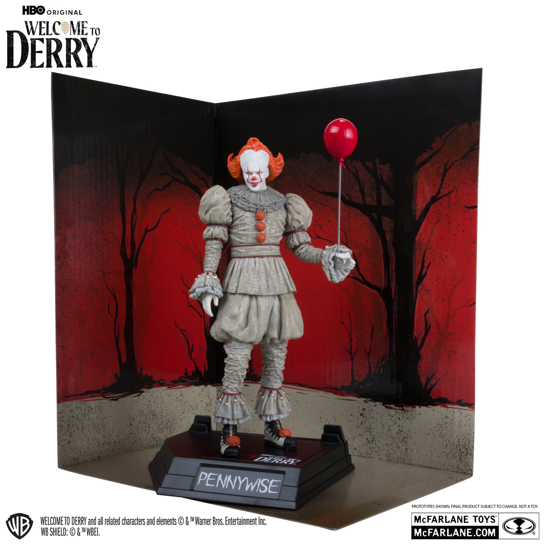 Pennywise Welcome to Derry Movie Maniacs Gold Label McFarlane Toys Action Figure