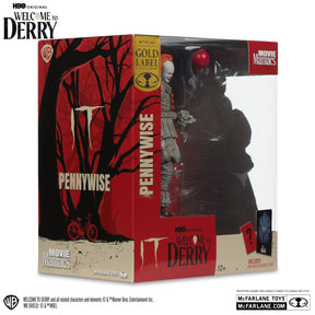 Pennywise Welcome to Derry Movie Maniacs Gold Label McFarlane Toys Action Figure