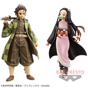 Tanjiro Kamado Sepia Color & Nezuko Kamado Kizuna no Sou vol.2 Bandai Banpresto Action Figure