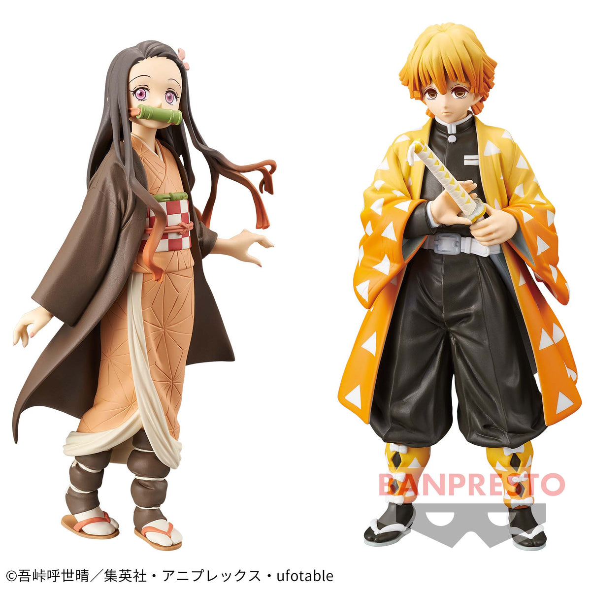 Nezuko Kamado Sepia Color & Zenitsu Agatsuma Kizuna no Sou vol.3 Bandai Banpresto Action Figure