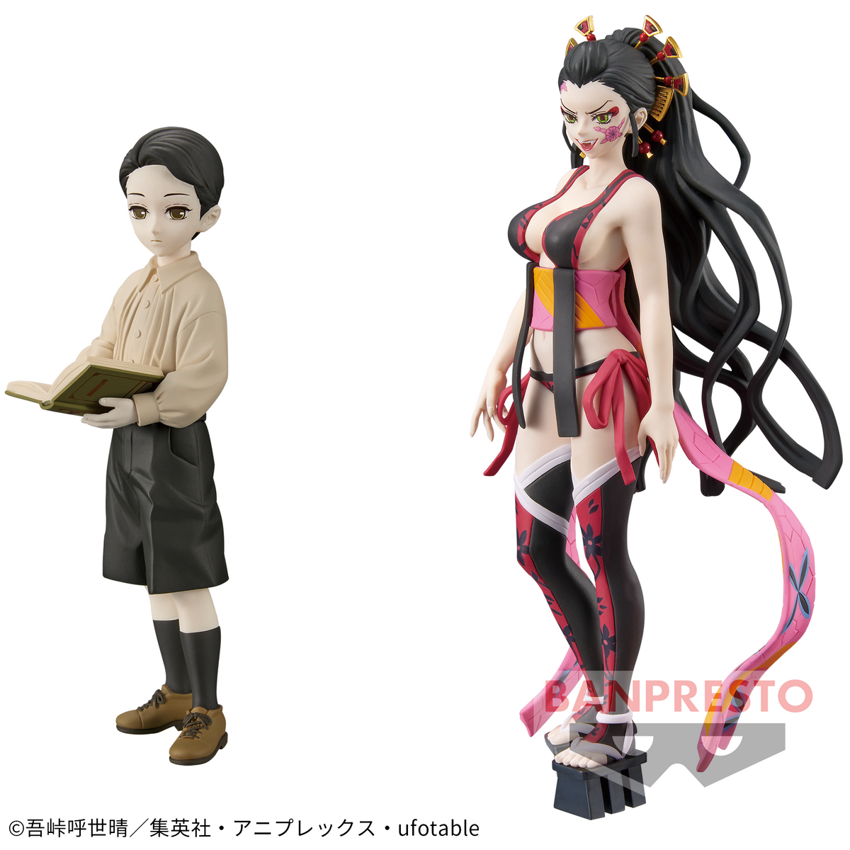 Kibutsuji Muzan Sepia Color & Daki Oni no Sou vol.7 Bandai Banpresto Action Figure