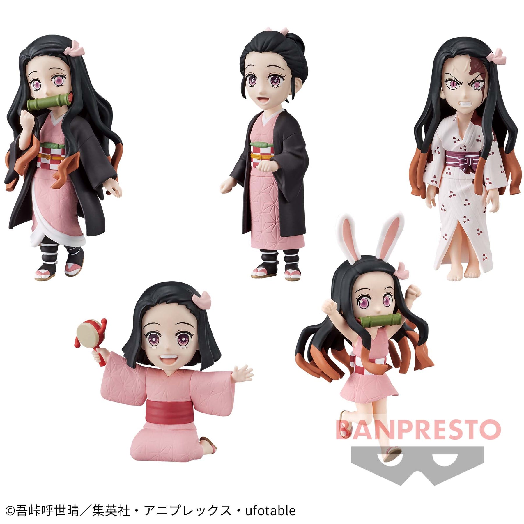 Set de Miniaturas Nezuko Kamado WCF III Bandai Banpresto Action Figure