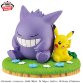 Pikachu & Gengar Kutsurogi Time Bandai Banpresto Action Figure