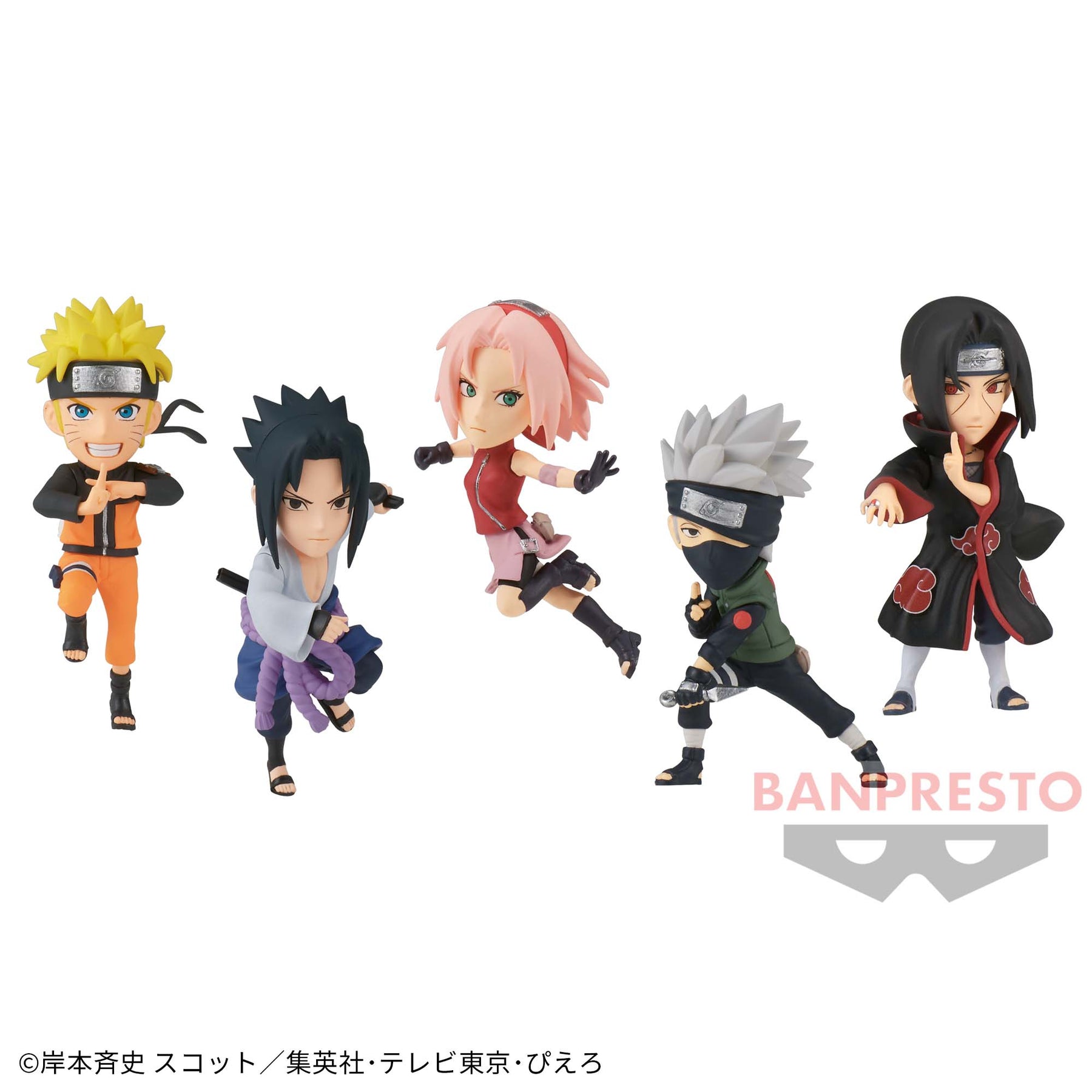 Set de Miniaturas Naruto Shippuden WCF Bandai Banpresto Action Figure