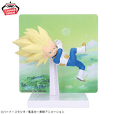 Vegeta Super Saiyajin 3 Mini Figure com Painel Bandai Banpresto Action Figure