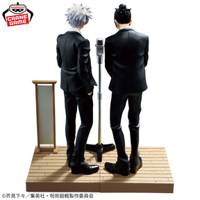 Diorama Jujutsu! Satoru Gojo E Suguru Geto De Terno Vers. Especial Bandai Banpresto Action Figure